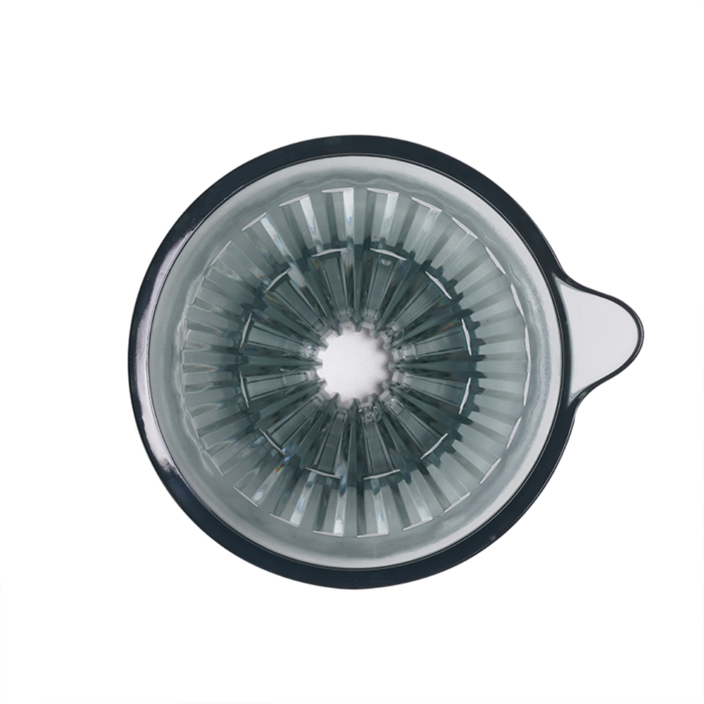 Transparent Crystal Eye Dripper 02 shown at an angle, three-layer wall structure visible