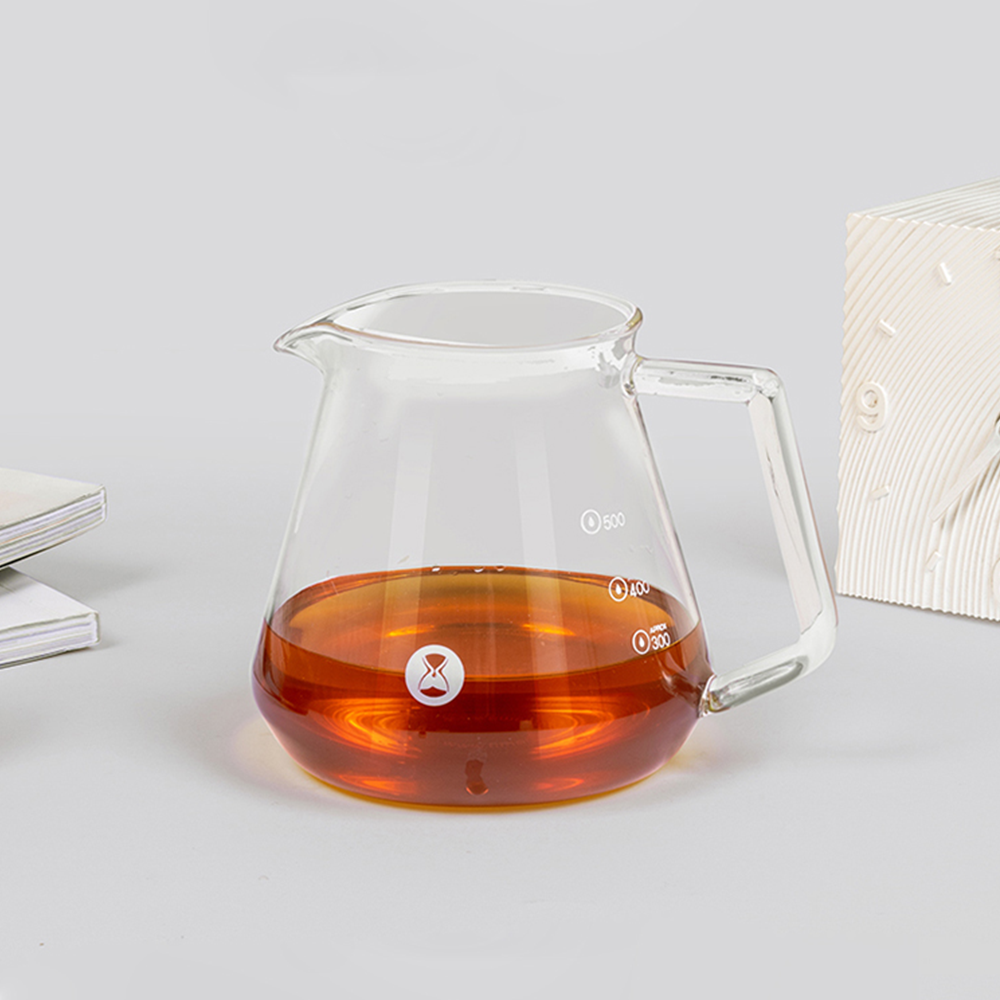 Timemore Coffee Server in black-tinted borosilicate glass