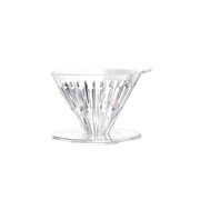 Timemore Crystal Eye Dripper 02 in transparent PCTG, front view