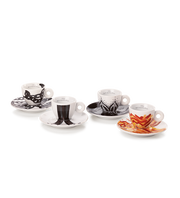 illy Art Collection Genesi set of 4 espresso cups and saucers