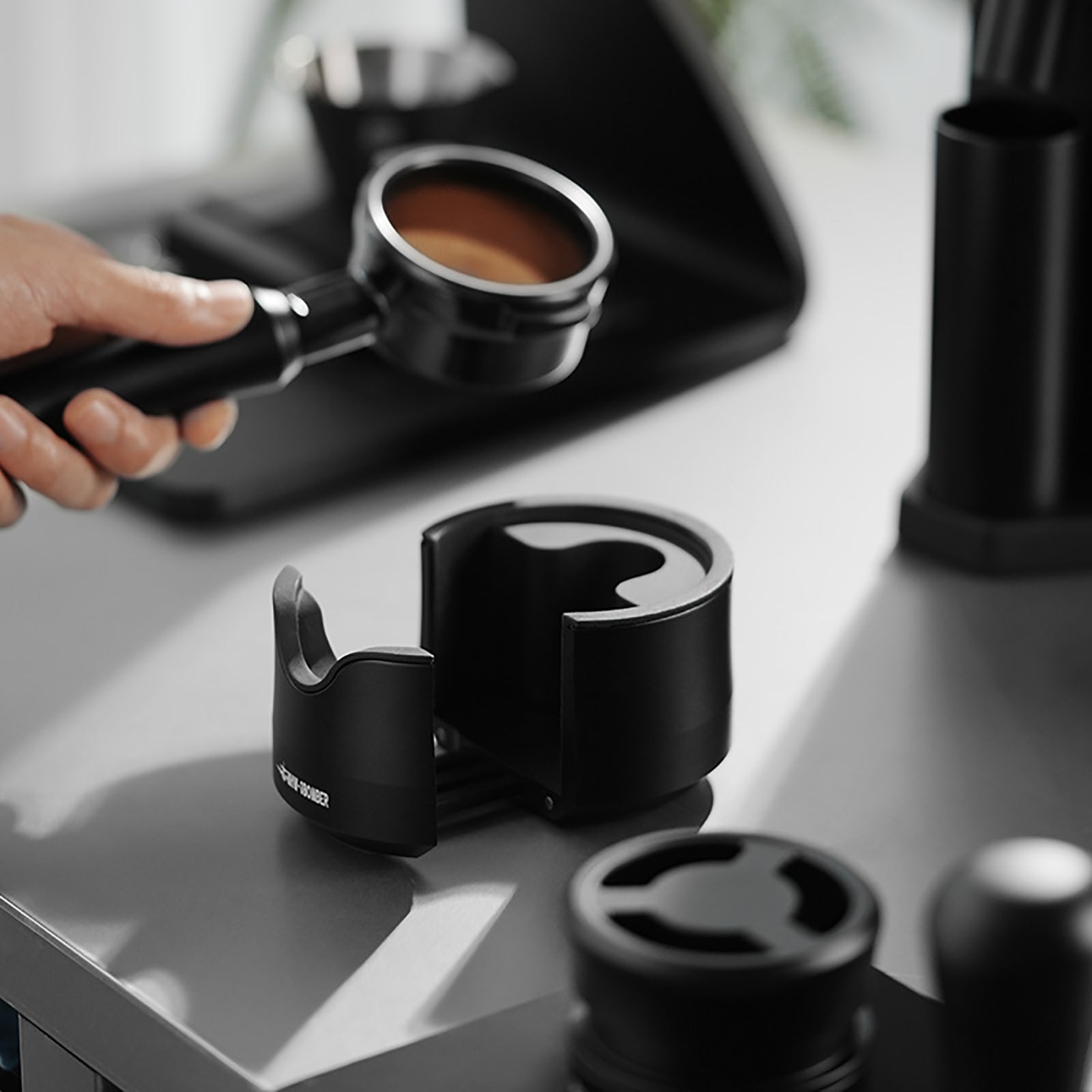 3 Bomber – Astra Collection Portafilter Holder 51-58mm Universal – espresso tool for precision brewing – أدوات باريستا اسبريسو – available in Kuwait