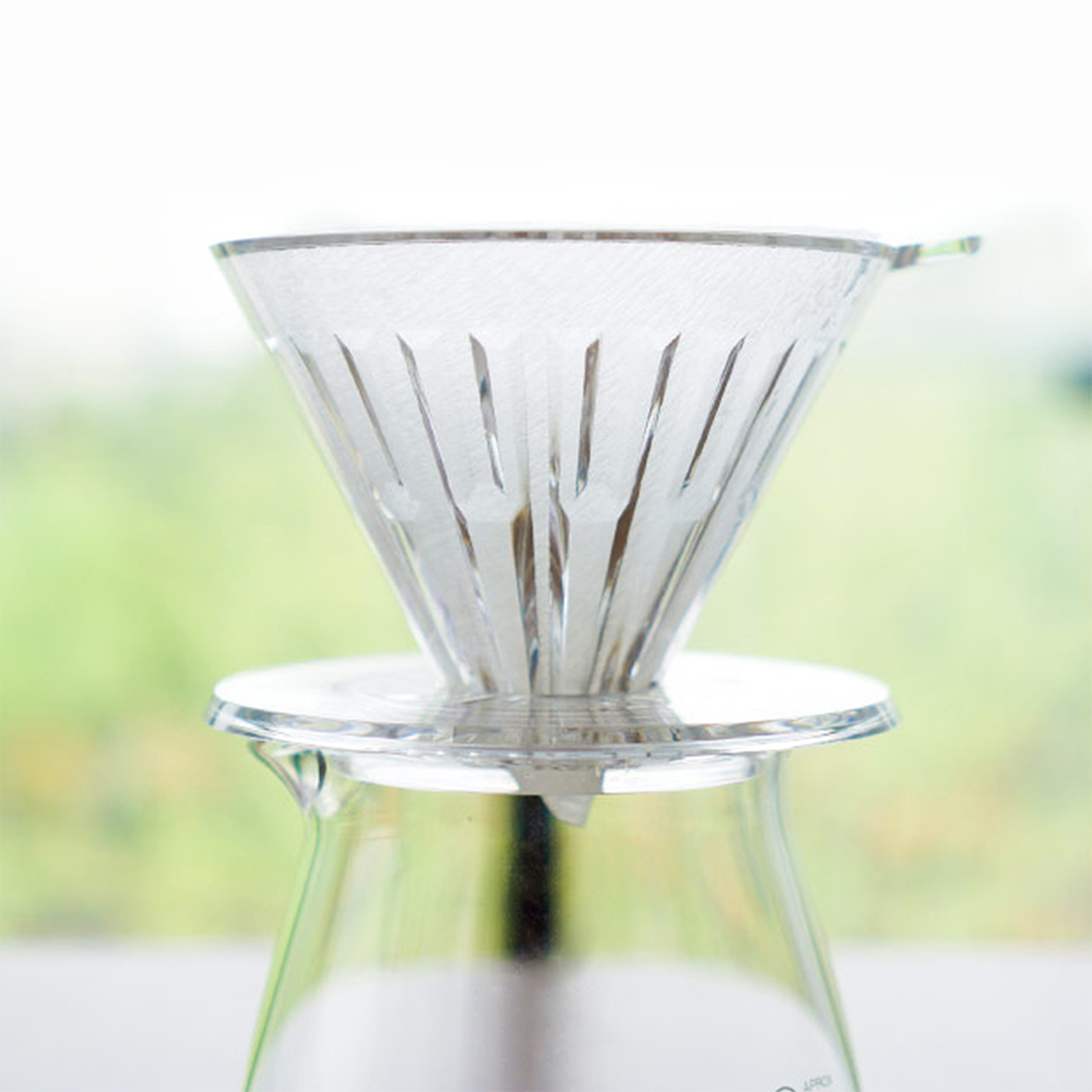 Crystal Eye Dripper 02 in transparent black, angled view