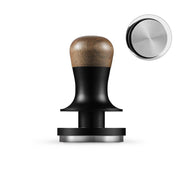 Close-up of the Flash Power 2.0 tamper's flat stainless base
