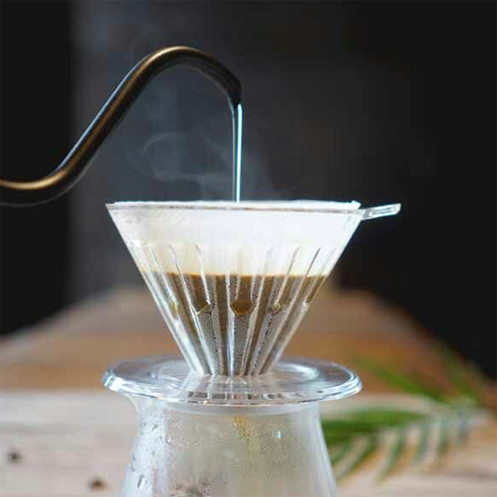 Side profile of the transparent black cone and its base ring
