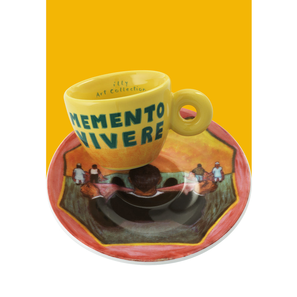 illy Art Collection espresso cup and saucer by Mohammed Z. Rahman, part of the 2026 Art Biennale