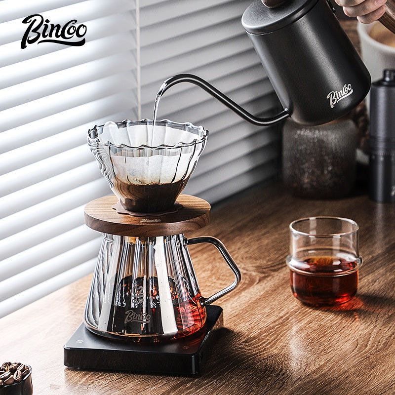 بينكوو - طقم تقطير القهوة الزجاجي V60