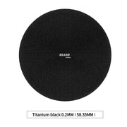 Bearr puck screen, 0.2mm thick and 58mm across