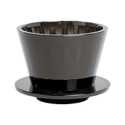 Plastic Coffee Dripper – 01 (Black / Clear)-kuwait-barista-tools-armista-الكويت-ارميستا-باريستا