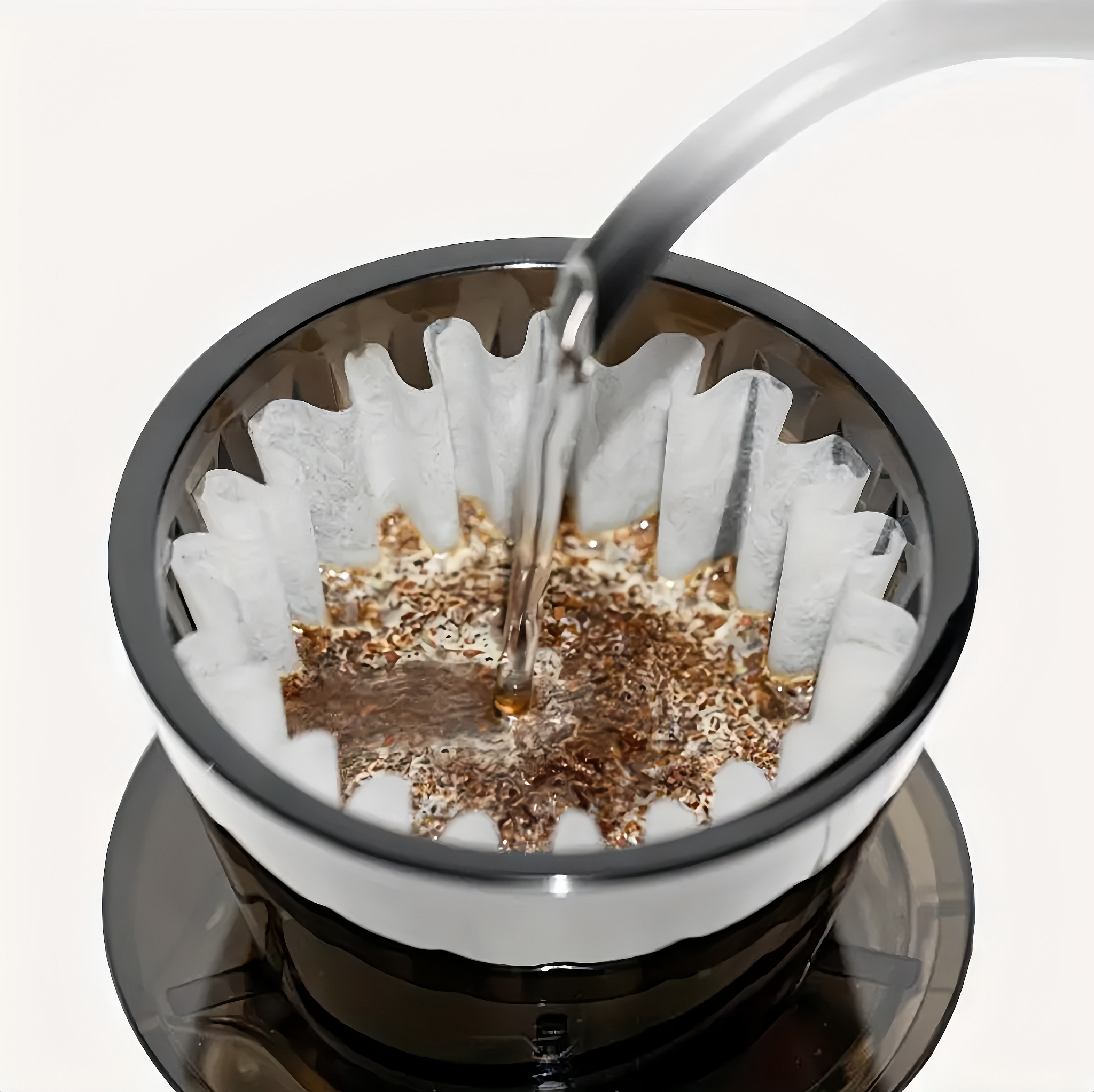 Plastic Coffee Dripper – 01 (Black / Clear)-kuwait-barista-tools-armista-الكويت-ارميستا-باريستا
