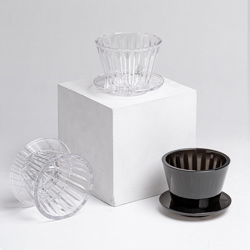 Plastic Coffee Dripper – 01 (Black / Clear)-kuwait-barista-tools-armista-الكويت-ارميستا-باريستا