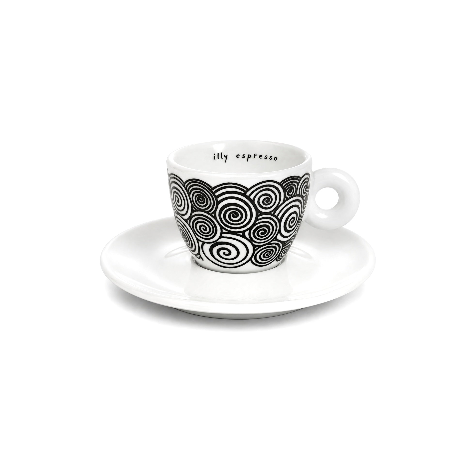 illy Art Collection 1995 espresso cup, Roberta Pietrobelli Spirali series, Babele design