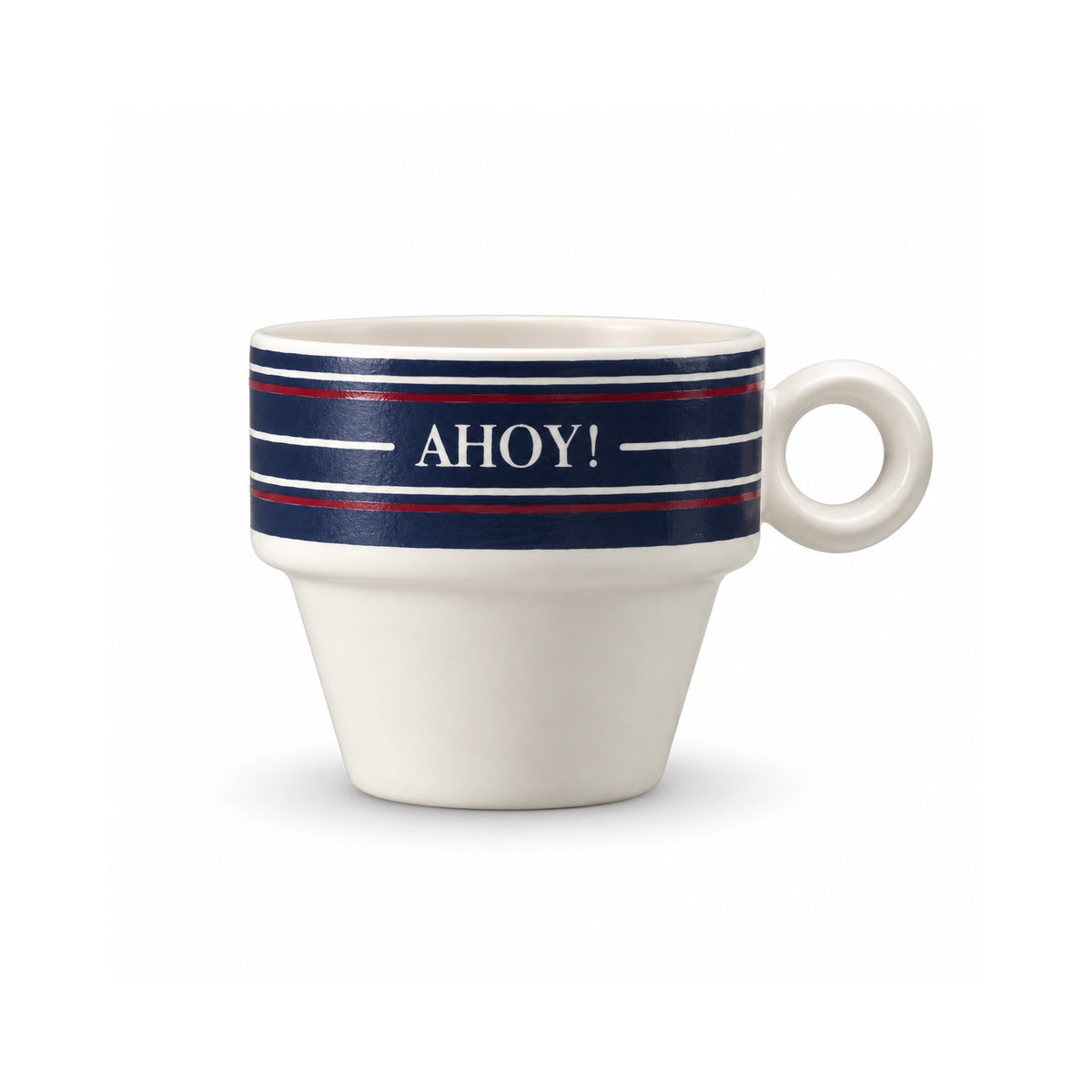 Ahoy! ceramic cup with a nautical motif, 110ml