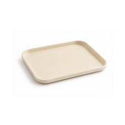 Matte beige serving tray, top view
