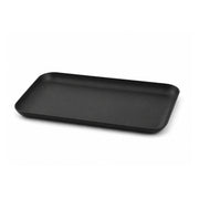 Matte black serving tray, 20x13cm, top view
