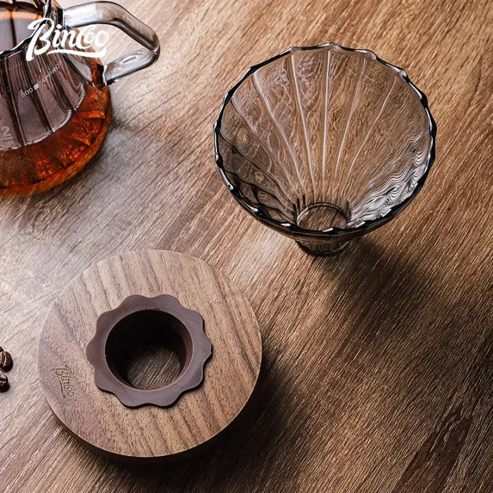 بينكوو - طقم تقطير القهوة الزجاجي V60