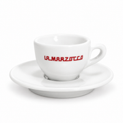 La Marzocco Linea espresso cup in fine Italian porcelain with matching saucer