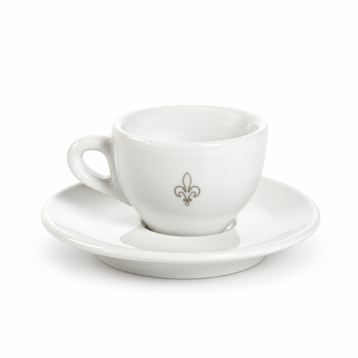 La Marzocco GB5 espresso cup in fine Italian porcelain with matching saucer