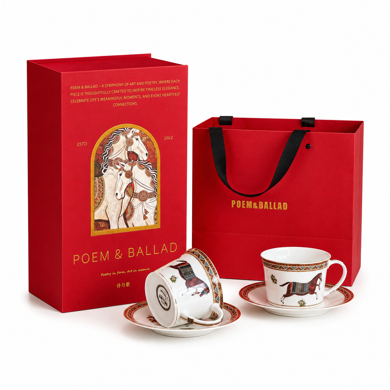Poem & Ballad Equestrian Cup & Saucer Set
