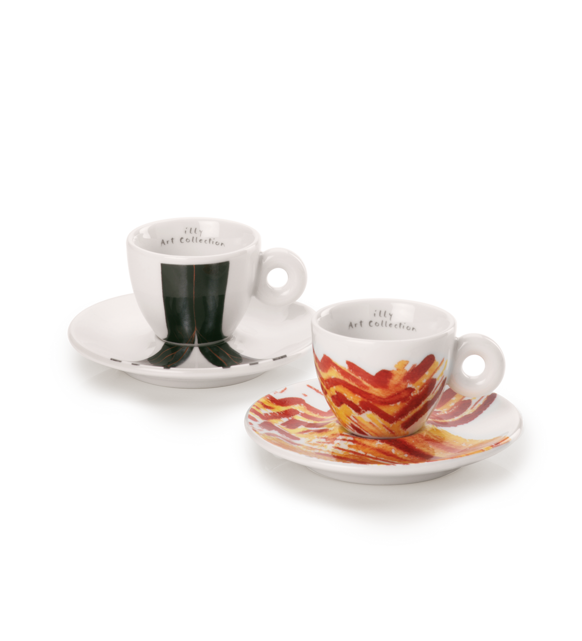 illy Art Collection Genesi, 2 signed and numbered espresso cups by Binta Diaw and Simone Fattal