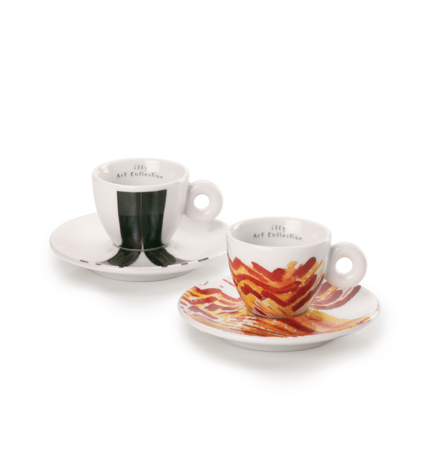 illy Art Collection Genesi, 2 signed and numbered espresso cups by Binta Diaw and Simone Fattal