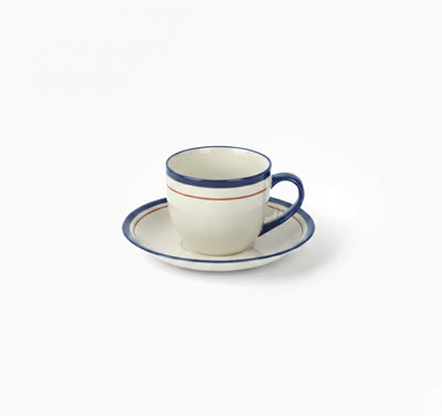 Nautical Stripe Ceramic Cup 220ml