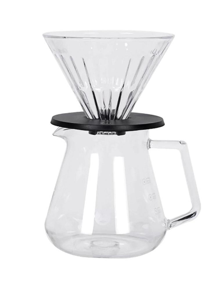 Timemore Crystal Glass Eye Set 02 - Black Holder | 600ml-kuwait-barista-tools-armista-الكويت-ارميستا-باريستا