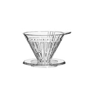 Timemore Turbo 01 dripper in transparent PCTG, front view